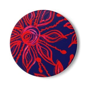 Vibrant Floral Ceramic Coaster Set, Decorative Drink Coasters, Colorful Home Decor, Gift for Housewarming, Boho Style Coasters